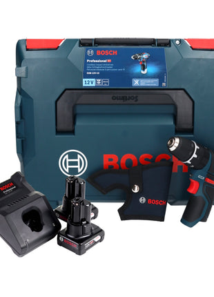 Bosch GSB 12V-15 Professional Akku Schlagbohrschrauber 12 V 30 Nm + 2x Akku 6,0 Ah + Ladegerät + L-Boxx - Toolbrothers