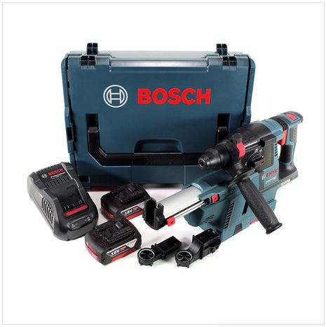 Bosch GBH 18 V-26 Akku Bohrhammer 18V SDS-Plus + Staubabsaugung + 2x 5,0Ah Akku + Ladegerät + L-Boxx - Toolbrothers