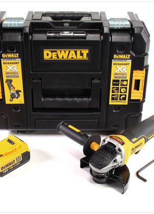 DeWalt DCG 406 NT Akku Winkelschleifer 18V 125mm Brushless + 1x Akku 4,0Ah + TSTAK - ohne Ladegerät - Toolbrothers