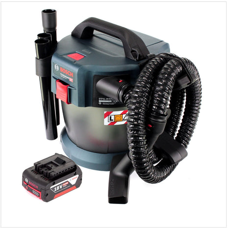 Bosch GAS 18V-10 L Professional Li-Ion Akku Staubsauger Nass- und Trockensauger + 1x GBA 6,0 Ah Akku, ohne Ladegerät - Toolbrothers