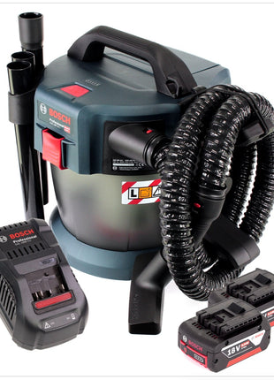 Bosch GAS 18V-10 L Professional Li-Ion Akku Staubsauger Nass- und Trockensauger + 2x GBA 6,0 Ah Akku + GAL 1880 CV Ladegerät - Toolbrothers