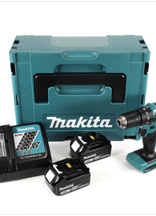 Makita DHP 483 RFJ 18 V Li-Ion Perceuse visseuse à percussion sans fil 18 V Brushless en Coffret MAKPAC + 2x Batteries BL 1830 3,0 Ah + Chargeur DC18RC