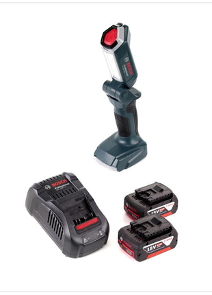 Bosch Professional GLI 18V-300 Akku Lampe + 2x GBA 18 V 6,0 Ah Akku + GAL 1880 Ladegerät - Toolbrothers