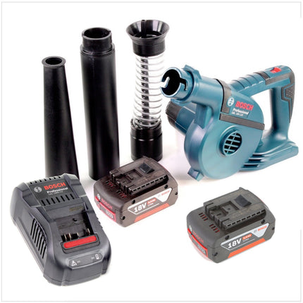Bosch GBL 18 V-120 Akku Gebläse Laubbläser mit 2x Bosch GBA 18V 5,0 Ah Akku + GAL 1880 CV Ladegerät - Toolbrothers