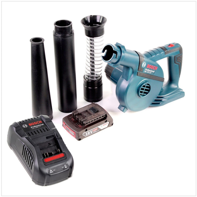 Bosch GBL 18 V-120 Akku Gebläse Laubbläser mit 1x Bosch GBA 18V 2,0 Ah Akku + GAL 1880 CV Ladegerät - Toolbrothers