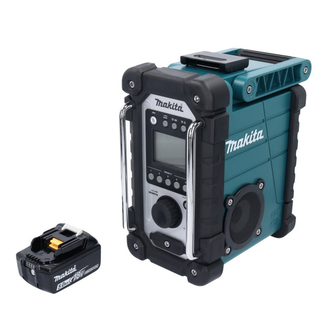 Makita DMR 107 T1 Akku Baustellen Radio 7,2 - 18 V + 1x Akku 5,0 Ah - ohne Ladegerät - Toolbrothers