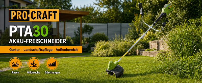 Decespugliatore a batteria Procraft PTA30 20 V 300 mm Brushless Solo - senza batteria, senza caricabatteria