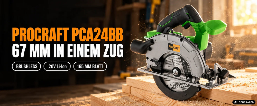 Sega circolare a batteria Procraft PCA24bb 20 V 165 mm Brushless Solo - senza batteria, senza caricabatterie