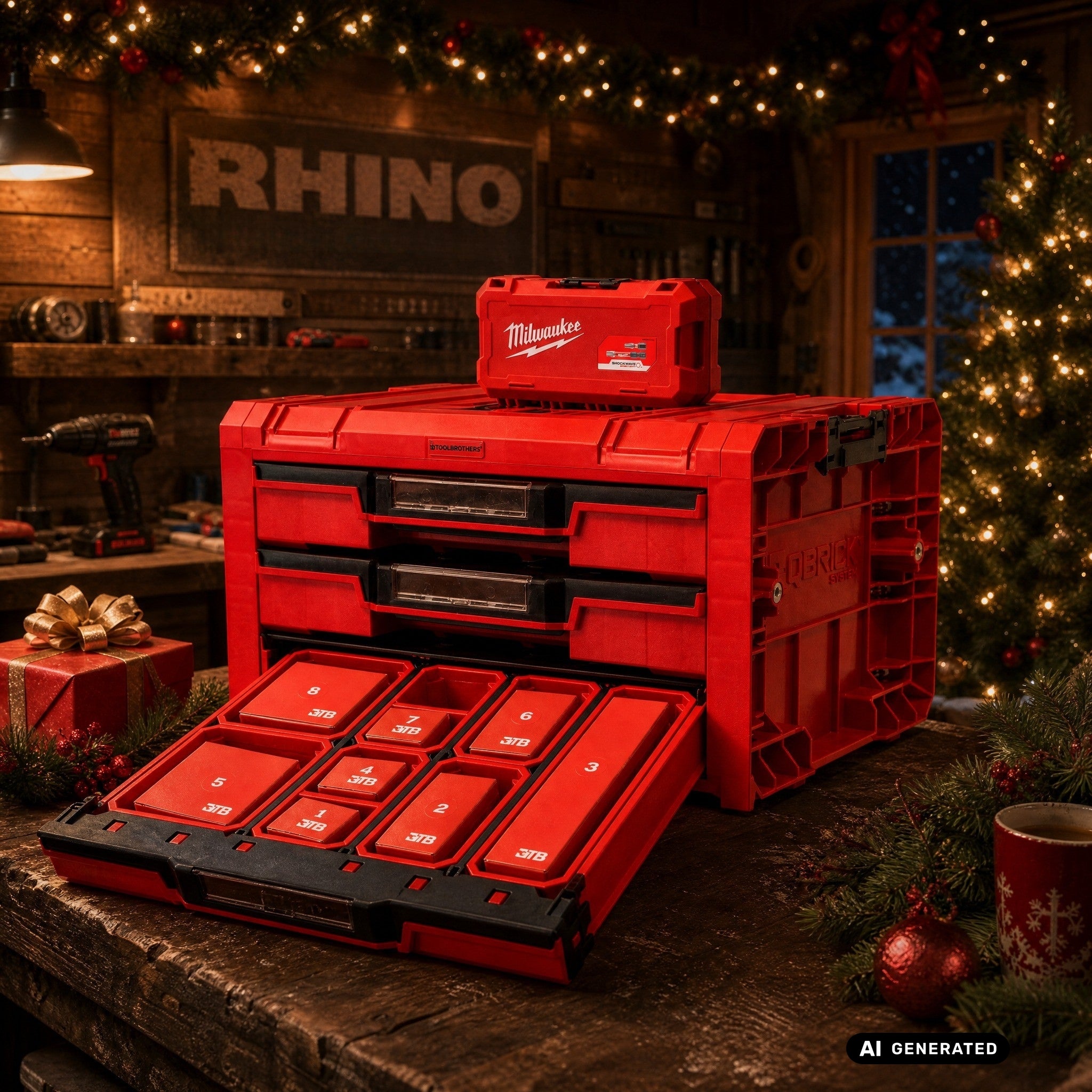 Toolbrothers RHINO Adventskalender 2026 - LIMITED RED MILWAUKEE EDITION